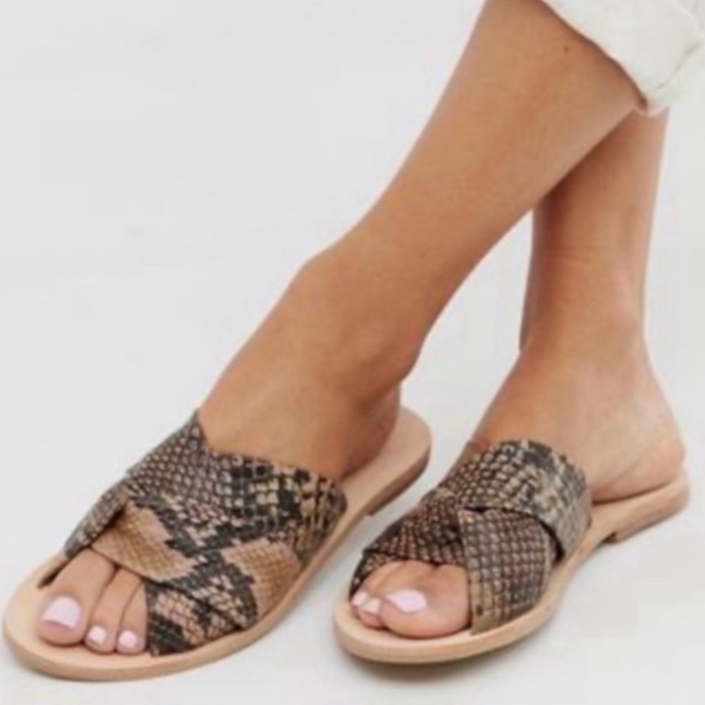 Free People Rio Vista Leather Slide Sandal